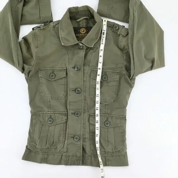 Lucky Brand Olive Green Jacket Utility Standard Issue Military Size XS - Picture 8 of 12